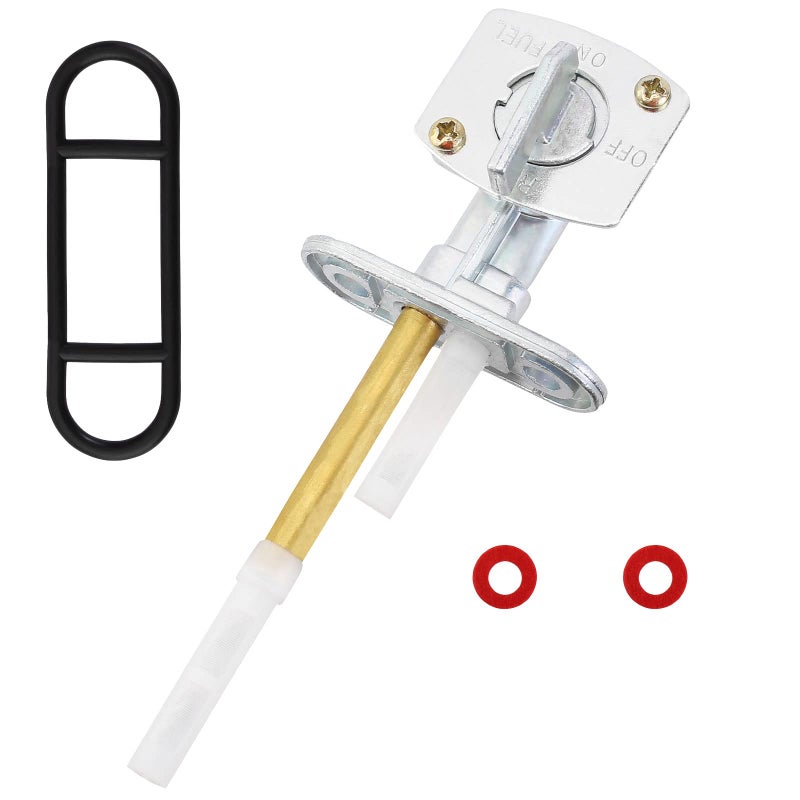 QAZAKY Fuel Gas Tank Petcock Valve Switch Compatible with Kawasaki Bayou 220 250 300 400 KLF220 KLF250 KLF300 KLF400 Prairie 300 360 400 KVF300 KVF360 KVF400 Ninja 500R EX500 ZX600 KZ 550 440 305 250 - Image 1